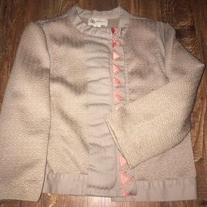 BCBG Gray/Taupe Peach Trim Jacket